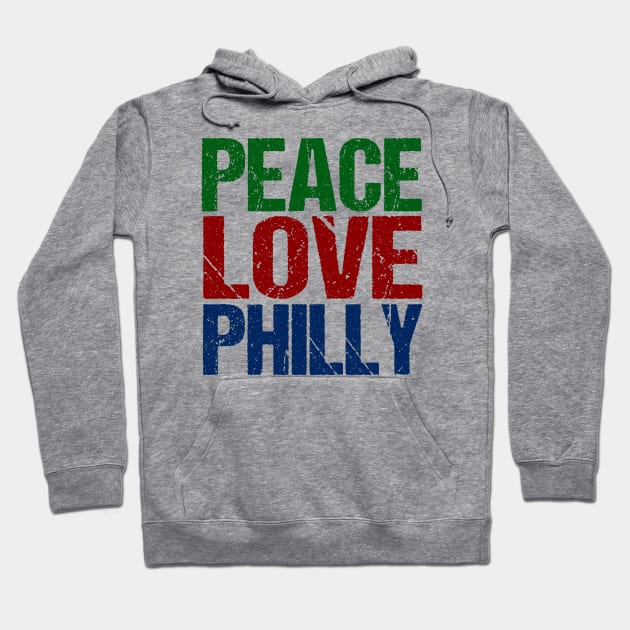 Peace Love Philly Philadelphia Pride Hoodie by epiclovedesigns